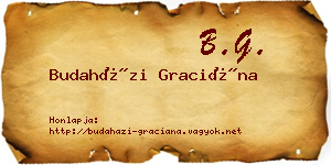 Budaházi Graciána névjegykártya